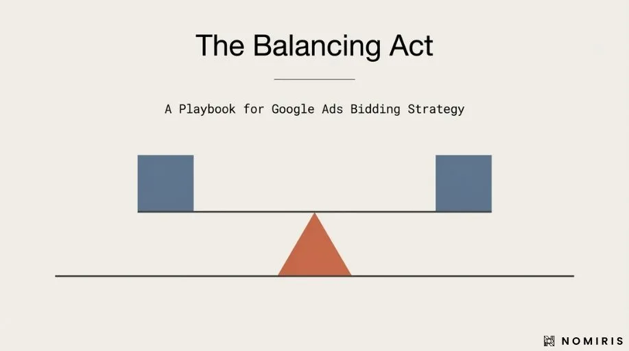 Nomiris playbook cover for Google Ads bidding strategy